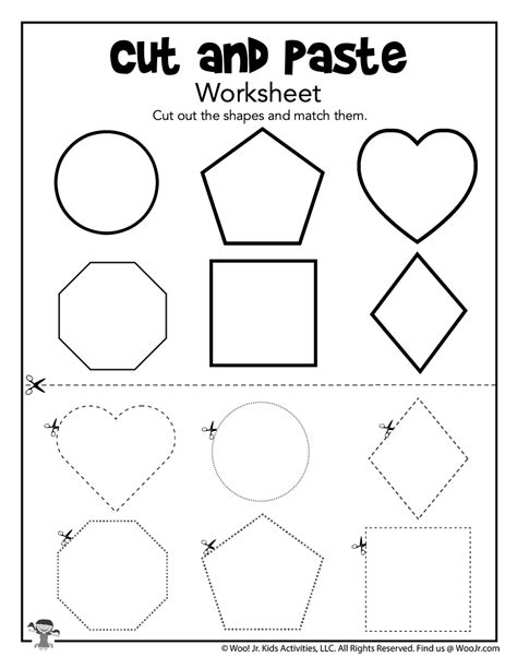 Cut And Paste Shapes Worksheets Woo Jr Kids Activities Childrens