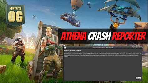 How To FIX Athena Crash Reporter In Fortnite OG YouTube