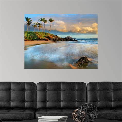 Hawaii Maui Makena Secret Beach At Poster Art Print Coastal Home