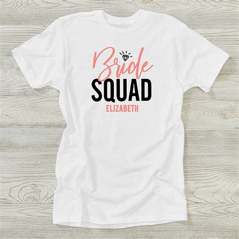 personalized bride squad shirts