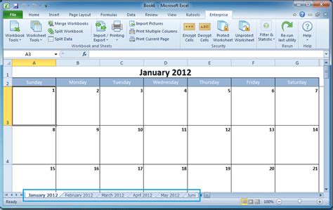 How To Create A Calendar In Excel