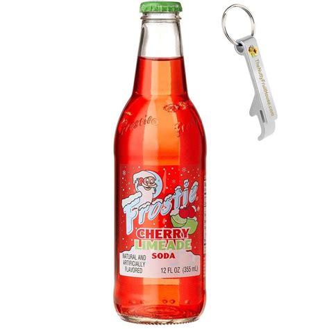 Frostie Cherry Limeade Soda Pop 12 Ounce Bottle 24 Count