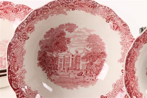 J And G Meakin Romantic England Red Dinnerware Ebth