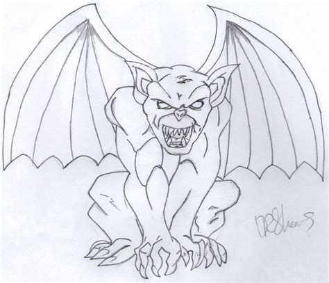Dad Tattoo Idea Gargoyle Drawing Gargoyle Tattoo Drawing Stencils