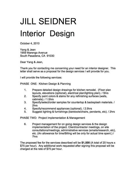 Ideas 55 Of Interior Design Proposal Letter To Client Costshere