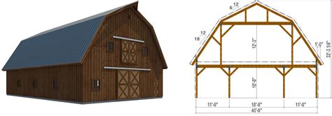 Post And Beam Barn Package 40x60 3d Render With Frame Post And Beam