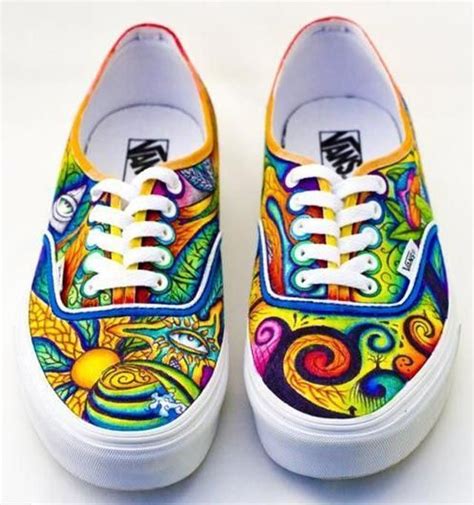 Tenis Vans Abstract Color Sharpie Shoes Decorated Shoes Painted Shoes