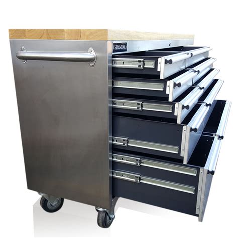 Stainless Steel Tool Box Chest With Cupboard Us Pro