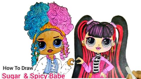 How To Draw Sugar And Spice Babe Lol Omg Surprise Doll Easy Cartooning