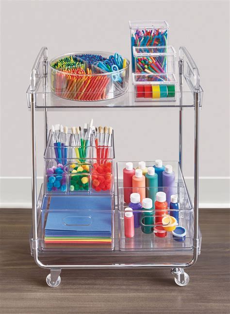 5 Ways To Use Our Clear Rolling Cart In Your Home The Home Edit