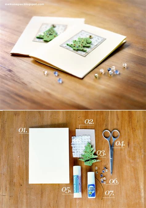 Visit to my other chan. Maiko Nagao: DIY Christmas card using things around the house!