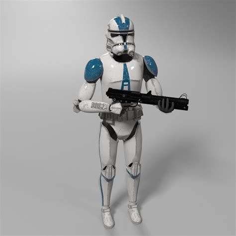 3d Weapon Clone Trooper With Gun Cgtrader