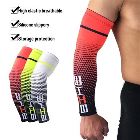 1pair Cooling Uv Protection Arm Sleeves Sunblock Cooler Protective Sports Gloves Running Golf