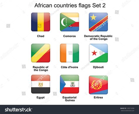 Buttons African Countries Flags Set 2 스톡 일러스트 120213358 Shutterstock