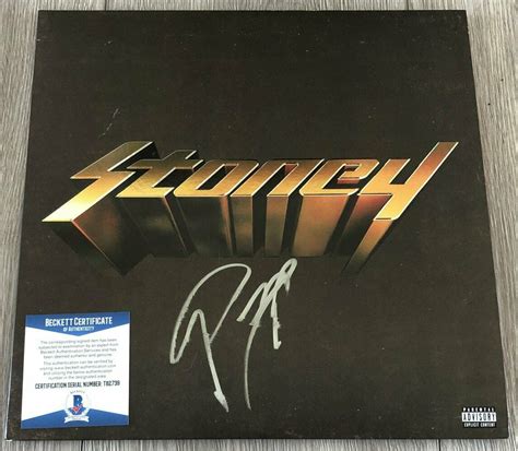 Post Malone Autographed Signed Autograph Stoney Vinyl Record Album With