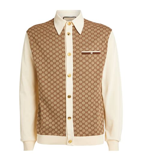 Gucci Beige Gg Supreme Polo Shirt Harrods Uk