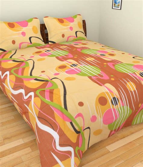 Kws Multicolor Cotton Double Bedsheet With 2 Pillow Cover Buy Kws Multicolor Cotton Double