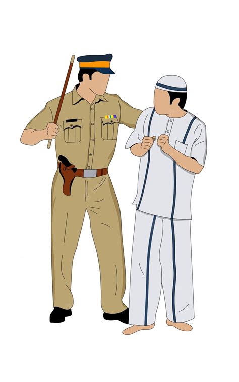 Premium Vector Indian Police Officer In Uniform