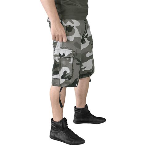 surplus military style combat vintage cargo mens shorts washed cotton urban camo ebay