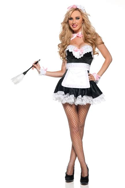 free shipping 2015 new style sexy french maid waitress fancy dress costume servant outfit size s