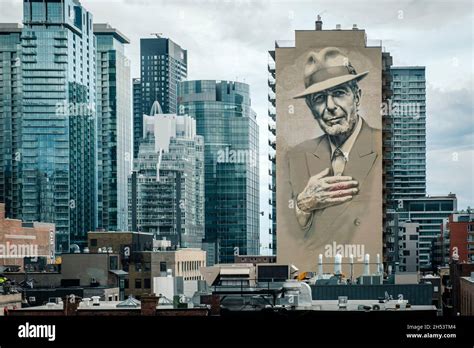 Leonard Cohen Commemorative Mural Tower Of Songs Painted By Artist