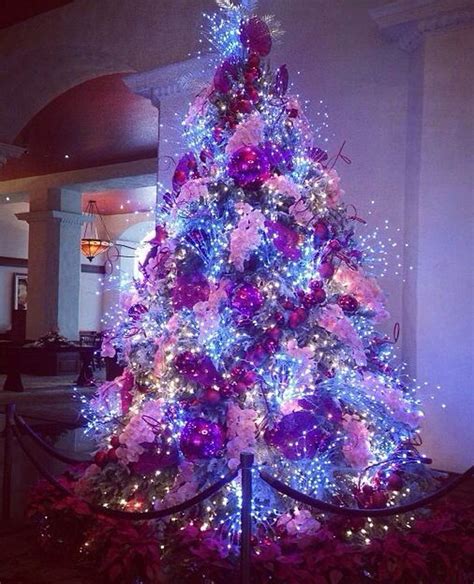 41 Popular Winter Tree Lights Decoration Ideas Purple Christmas Tree