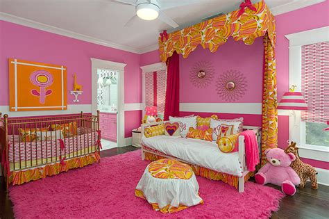 Pink And Orange Nursery Contemporary Nursery Colordrunk Design