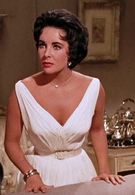 Elizabeth Taylor Looking Smashing In Her White Dress From Cat On A Hot