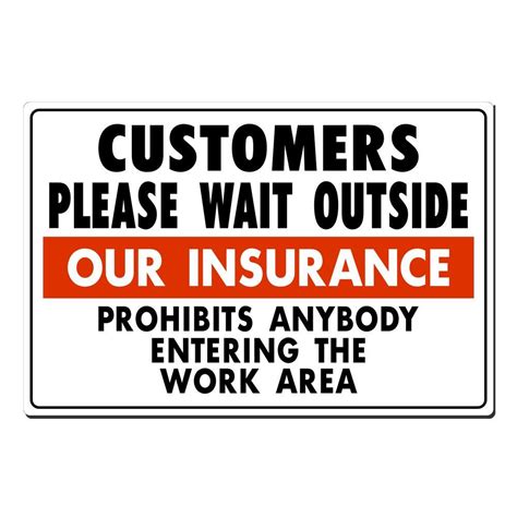 Lynch Sign 18 In X 12 In Black And Red On White Customers Please Wait