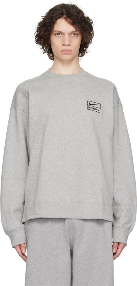 Nike Gray Stüssy Edition Sweatshirt Ssense Uk
