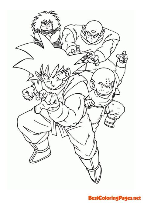 Dragon Ball Characters Free Printable Coloring Pages