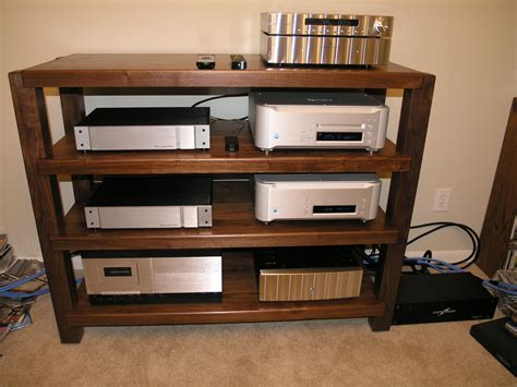 Timbernation Rack Walnut Stereo Cabinet Audio Rack Audio Room