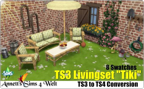 Annetts Sims 4 Welt Living Set Tiki Ts3 To Ts4 Conversion