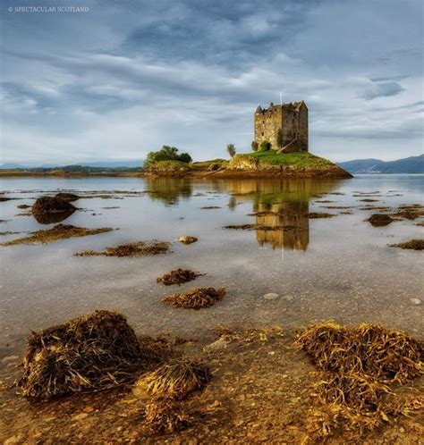 Castle Stalker On Loch Laich An Inlet Of Loch Linnhe Scottish Castles