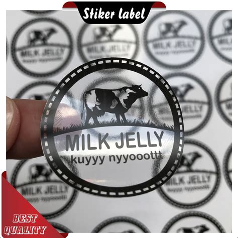 Jual Stiker Label Kemasan Paket A Cetak Plus Cutting Bahan Transparan