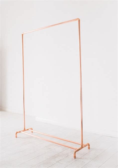 Original Copper Pipe Clothing Rail Free Standing Clothes Hanging Rac