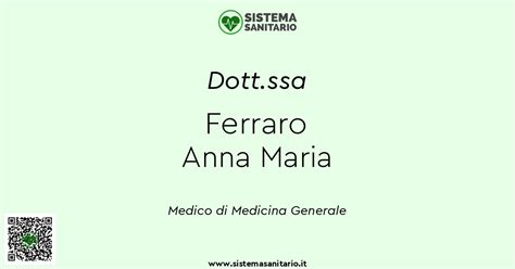 Dott Ssa Ferraro Anna Maria Medico Di Base A Roma Rm Sistemasanitario It