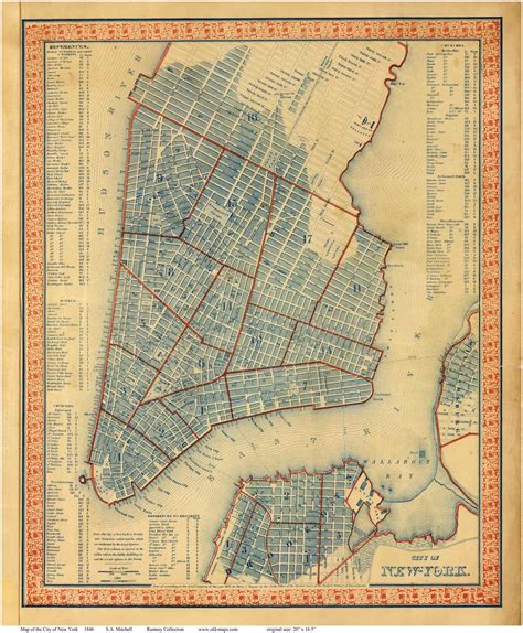 1750 Manhattan New York Map Map