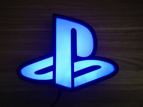 Playstation Logo Designed And Printed In 3d Backlit With Rgb Etsy