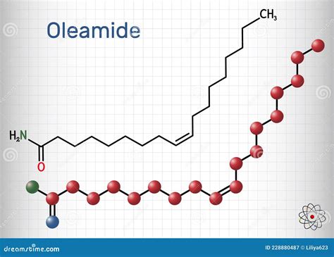 Oleamide Molecule It Is Fatty Amide Derived From Oleic Acid