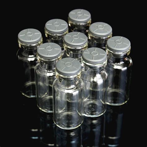 10pcs 2ml Small Empty Sample Vials Clear Glass Bottles With Butyl Rubber Stopper Ebay