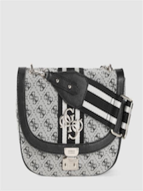 Where Can I Buy Guess Handbags - Buy GUESS Grey & Black Woven Design Sling Bag - Handbags for Women