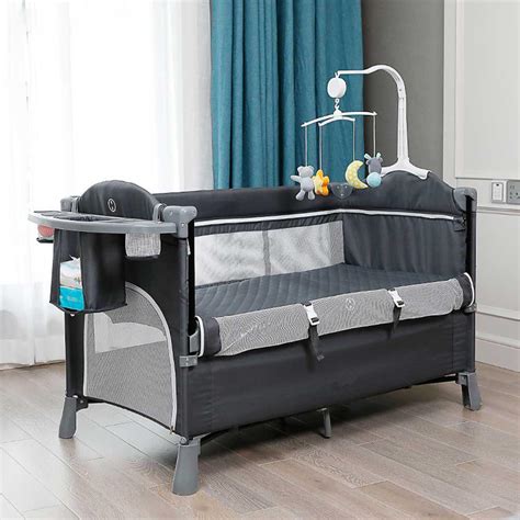 Check spelling or type a new query. Multifunctional Foldable Gray Baby Crib Co-sleeper Playpen ...