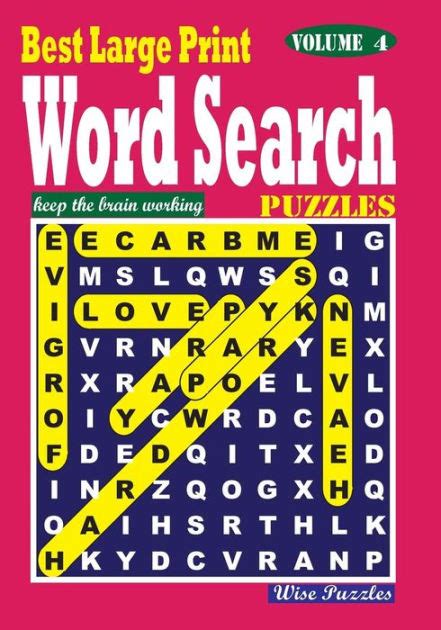 Best Large Print Word Search Puzzles Vol 4 By Wise