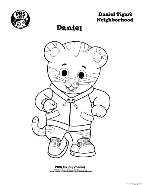 Daniel Tiger Coloring Page Printable