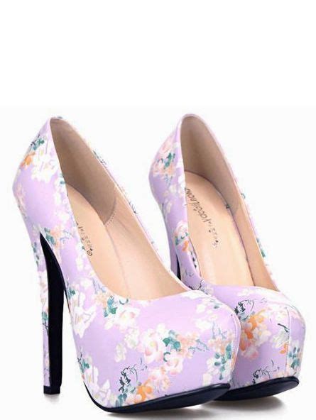 floral print purple design woman s high heel shoes heels womens shoes high heels high heel shoes