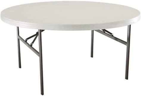 Lifetime 22970 5 Foot Round Table With 60 Inch Round Molded Top Almond
