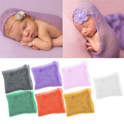 7colors Soft Baby Newborn Infant Crochet Knit Mohair Wrap Cloth