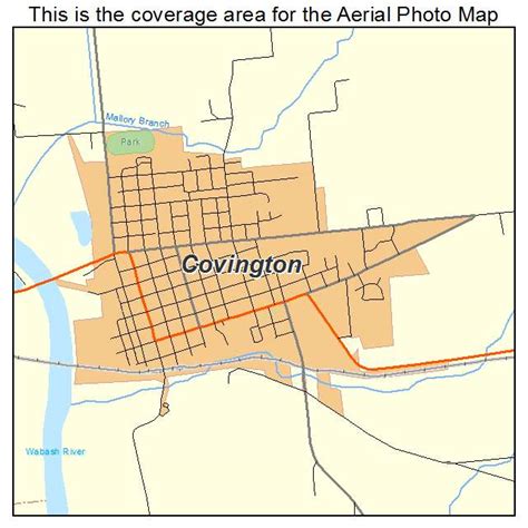 Aerial Photography Map Of Covington In Indiana