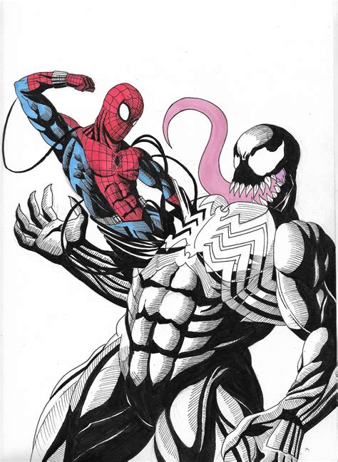 Spiderman Vs Venom Drawings posted by Stacey Harvey